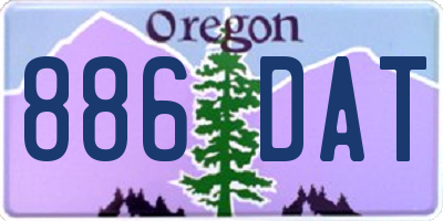 OR license plate 886DAT