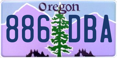 OR license plate 886DBA