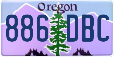 OR license plate 886DBC
