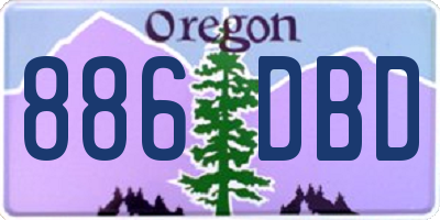 OR license plate 886DBD