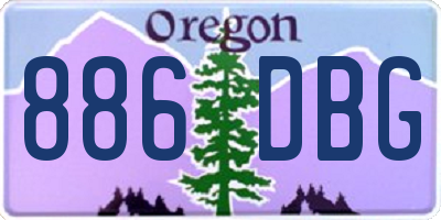 OR license plate 886DBG