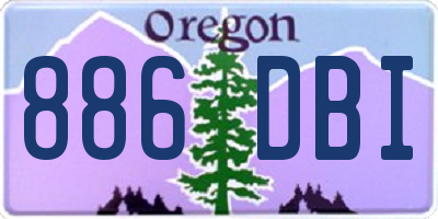 OR license plate 886DBI