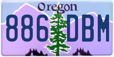 OR license plate 886DBM