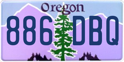 OR license plate 886DBQ