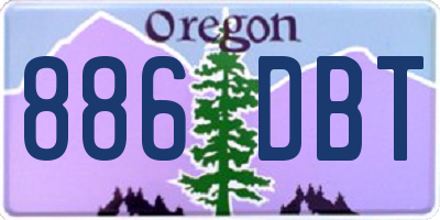 OR license plate 886DBT