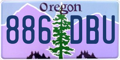 OR license plate 886DBU
