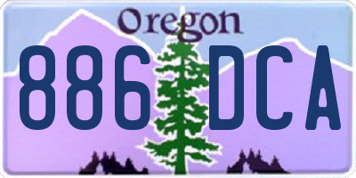 OR license plate 886DCA