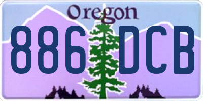 OR license plate 886DCB
