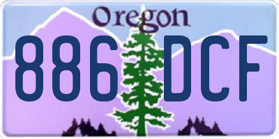 OR license plate 886DCF