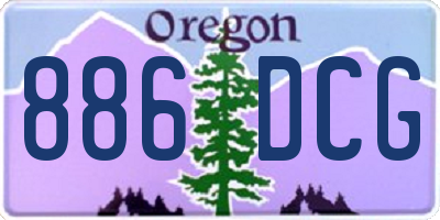 OR license plate 886DCG