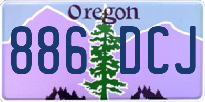 OR license plate 886DCJ