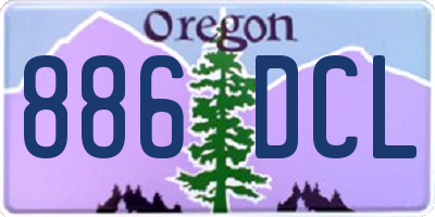 OR license plate 886DCL