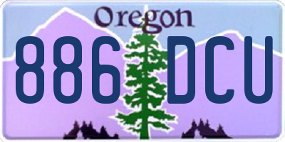 OR license plate 886DCU
