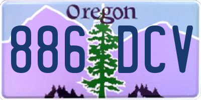 OR license plate 886DCV