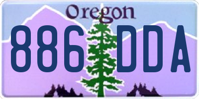 OR license plate 886DDA