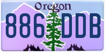 OR license plate 886DDB