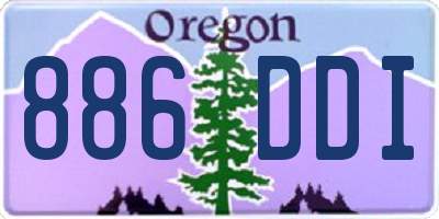 OR license plate 886DDI