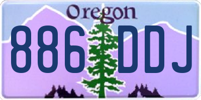 OR license plate 886DDJ