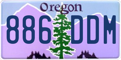 OR license plate 886DDM