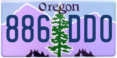 OR license plate 886DDO