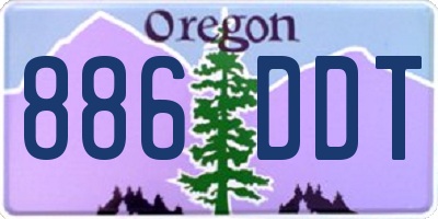 OR license plate 886DDT