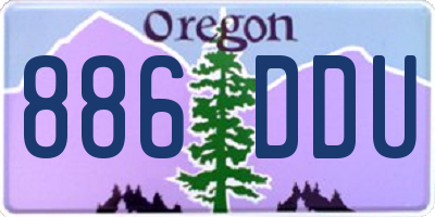 OR license plate 886DDU