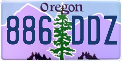 OR license plate 886DDZ