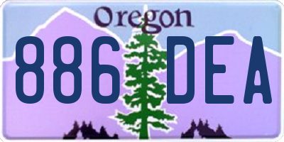 OR license plate 886DEA
