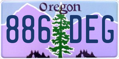 OR license plate 886DEG