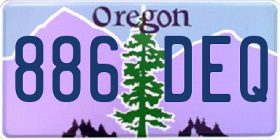 OR license plate 886DEQ