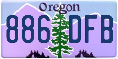OR license plate 886DFB