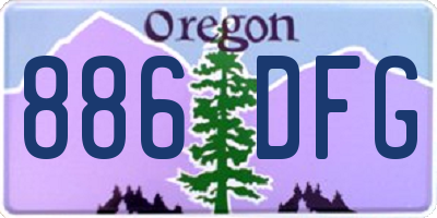 OR license plate 886DFG