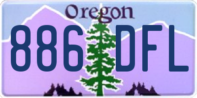 OR license plate 886DFL