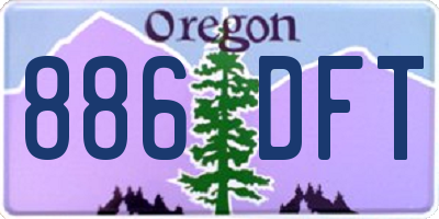 OR license plate 886DFT
