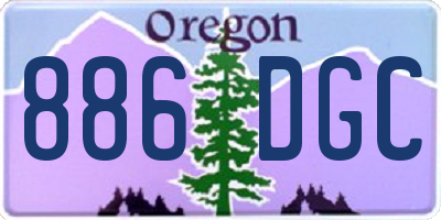 OR license plate 886DGC