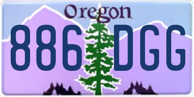 OR license plate 886DGG
