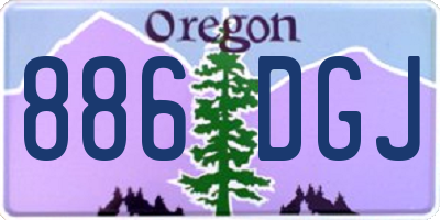 OR license plate 886DGJ
