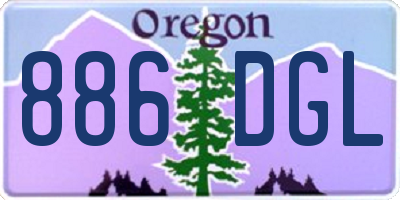 OR license plate 886DGL