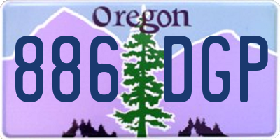 OR license plate 886DGP