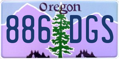 OR license plate 886DGS