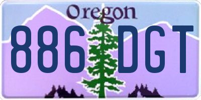 OR license plate 886DGT