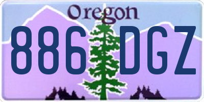 OR license plate 886DGZ