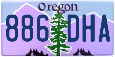 OR license plate 886DHA