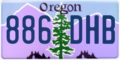 OR license plate 886DHB