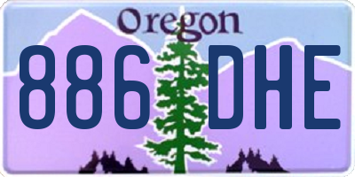 OR license plate 886DHE