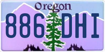 OR license plate 886DHI