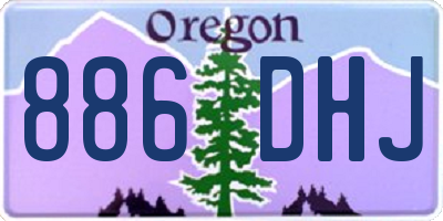 OR license plate 886DHJ
