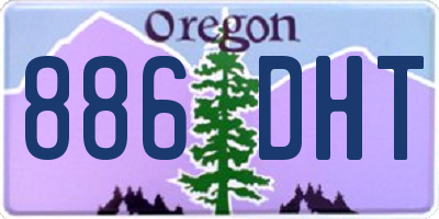 OR license plate 886DHT