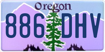 OR license plate 886DHV