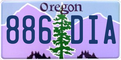 OR license plate 886DIA